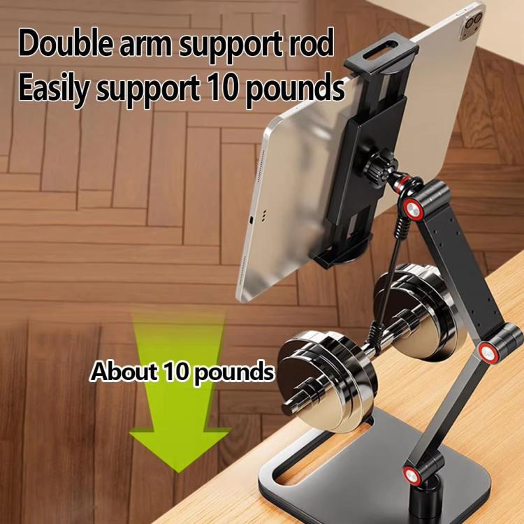 2-session Phone Tablet Monitor Desktop Stand Height and Angle Adjustable Bracket for Screen Within 17.3 Inch