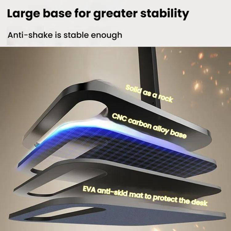 3-session Phone Tablet Monitor Desktop Stand Height and Angle Adjustable Bracket for Screen Within 17.3 Inch