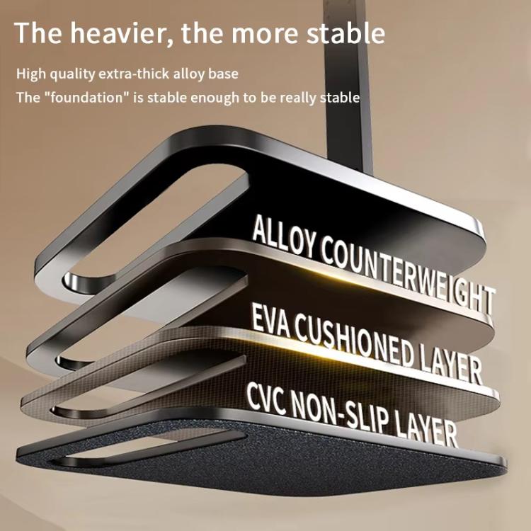 Portable Vesa Monitor Stand Height Adjustable Swivel Desk Mount For 17-Inch Screens - Black