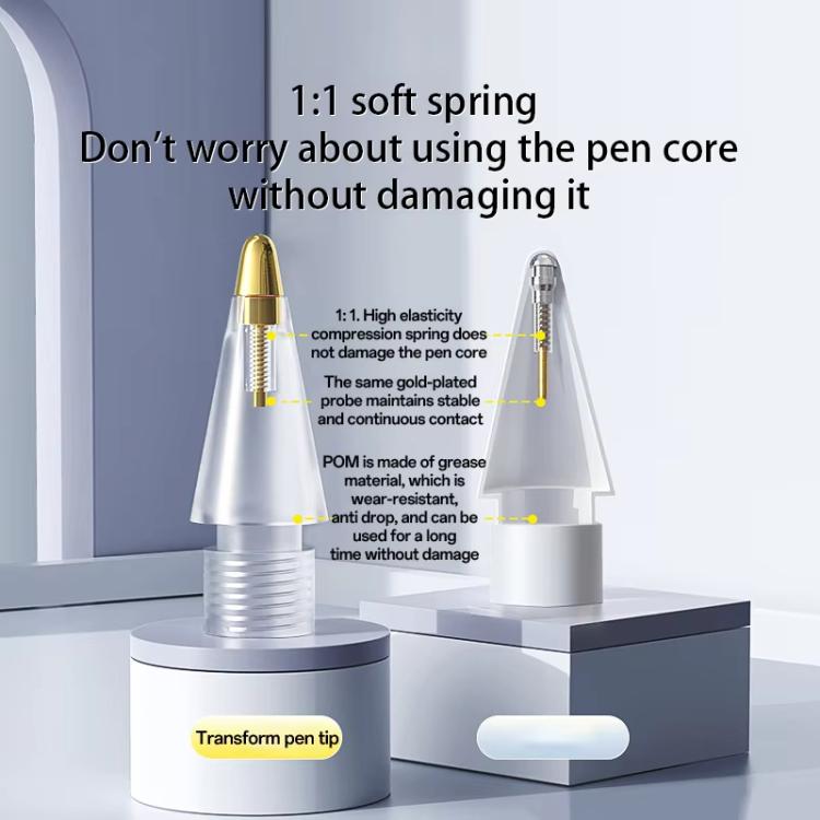 For Apple Pencil Pro / 2 / 1 Replacement Tips Stylus Nib, Spec: 2B x 4