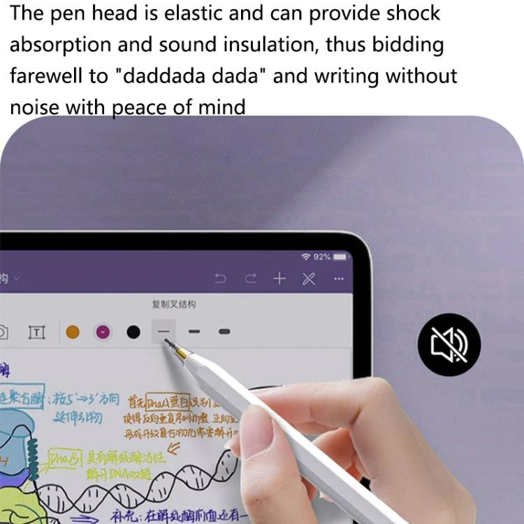For Apple Pencil 2 / 1 Elastic Tip Soft Probe Silent Replacement Nib, Spec: 2B White