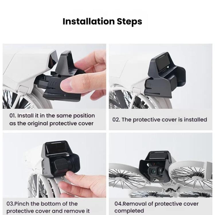 For DJI Flip RCSTQ Lens Hoods Dual Purpose Lens Cover - Lens Protection+Blackout