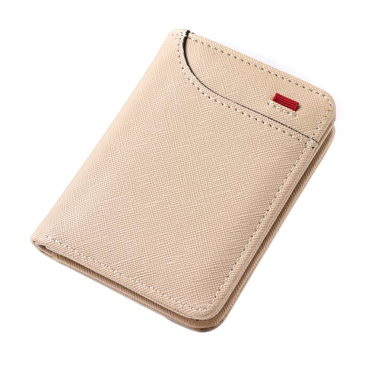 Men Leather Wallet Multi-position Card Holder Vertical ID Card Bag Mini Purse