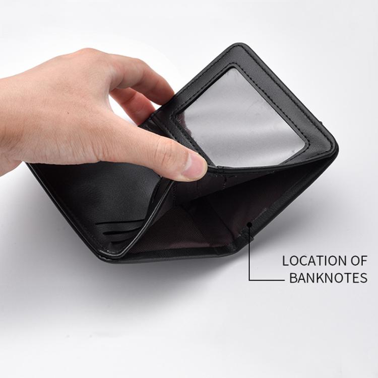 Men Leather Wallet Multi-position Card Holder Vertical ID Card Bag Mini Purse