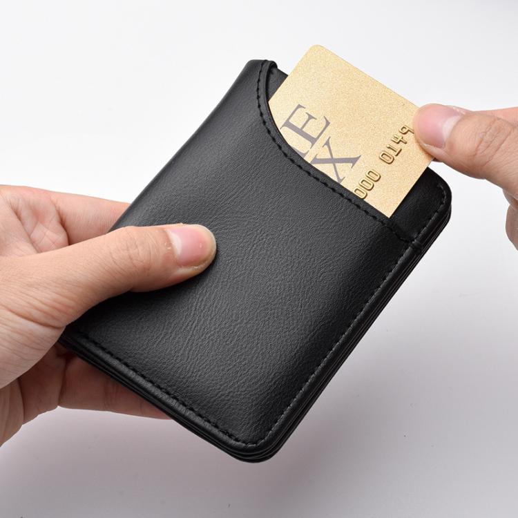 Men Leather Wallet Multi-position Card Holder Vertical ID Card Bag Mini Purse