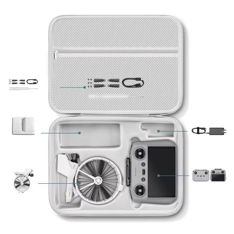 For DJI Flip XFJI Smooth Fly Portable Storage Bag Handheld Shoulder Bag - Gray