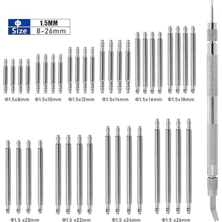 41pcs / Set Watch Repair Tools Raw Lugs Watch Shaft Combination Set
