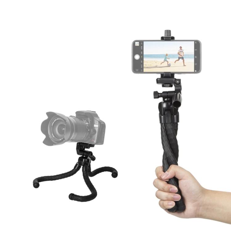 YUNTENG 3280 Octopus Tripod With 3-Way Pan Head Camera Phone Holder - Black