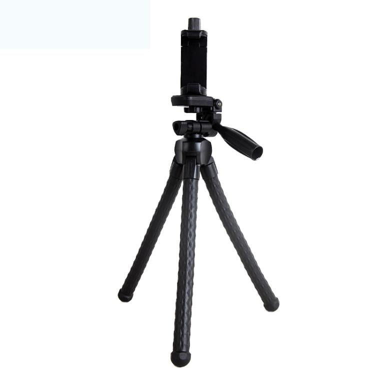 YUNTENG 3280 Octopus Tripod With 3-Way Pan Head Camera Phone Holder - Black