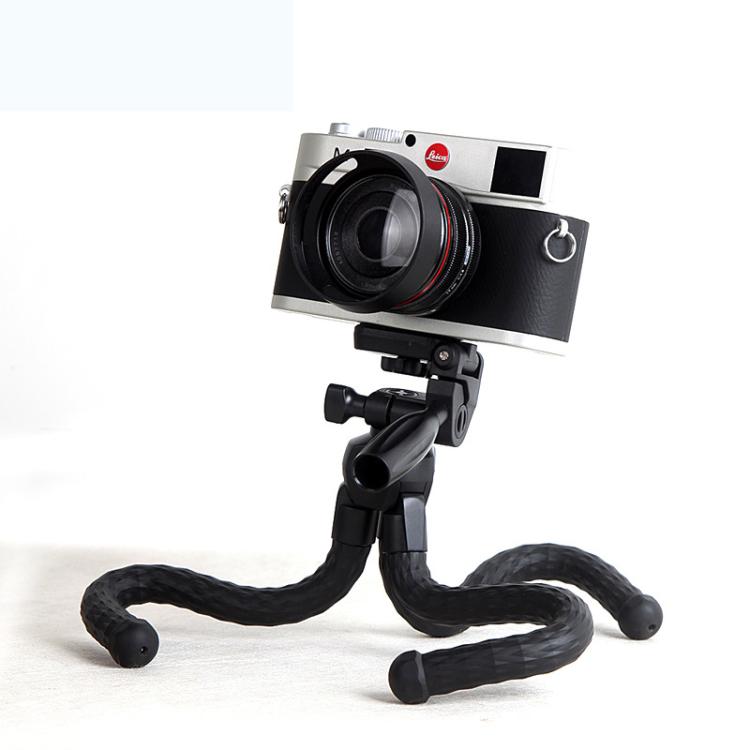 YUNTENG 3280 Octopus Tripod With 3-Way Pan Head Camera Phone Holder - Black