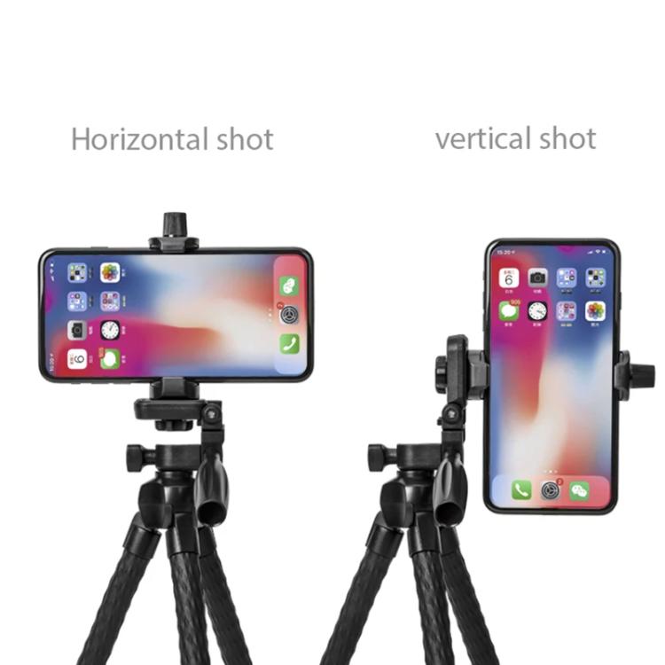 YUNTENG 3280 Octopus Tripod With 3-Way Pan Head Camera Phone Holder - Black