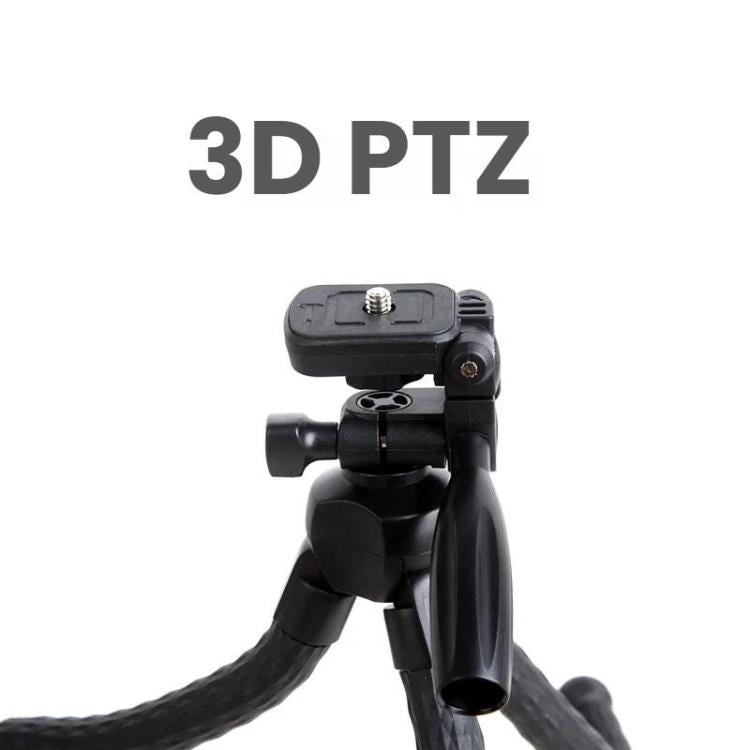 YUNTENG 3280 Octopus Tripod With 3-Way Pan Head Camera Phone Holder - Black