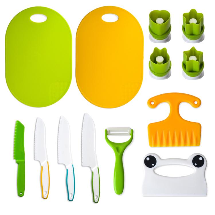 13 In 1 Children Plastic Cooking Knife Set Kids DIY Peeler Kicthen Tools
