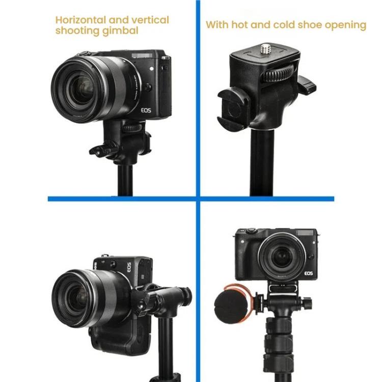 YUNTENG 91666L 18.5-67 Inch Adjustable Tripod Selfie Stick With Remote Control For Phone and Camera - Black