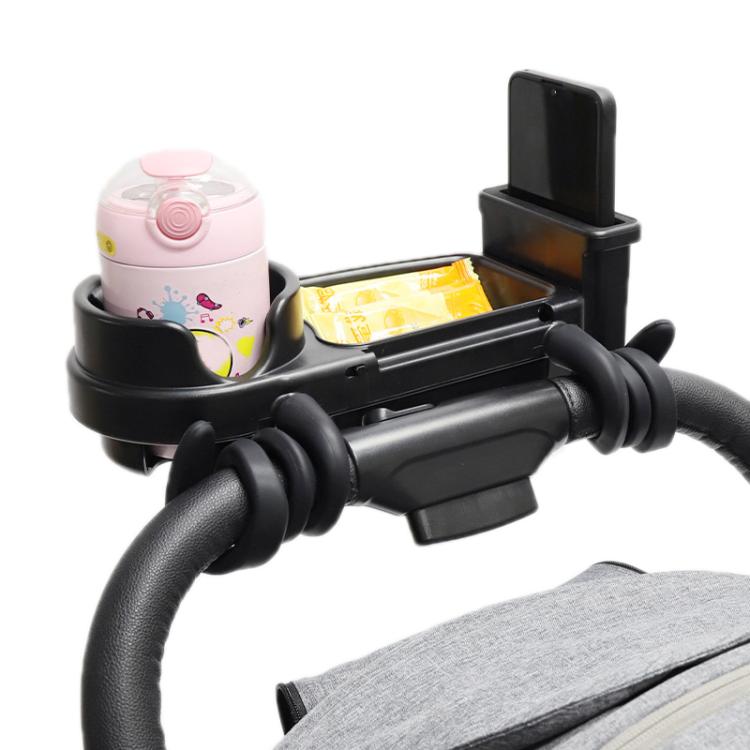 3 in 1 Wap-around Baby Stroller Tray Cup Holder - Black