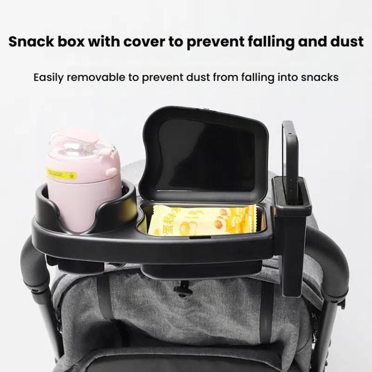3 in 1 Wap-around Baby Stroller Tray Cup Holder - Black