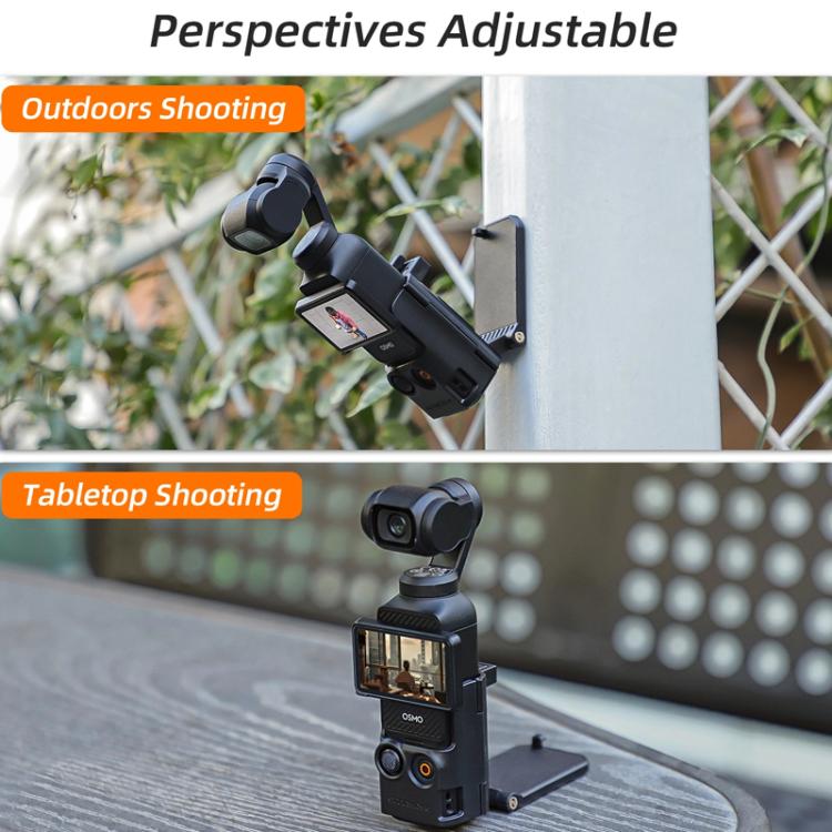For DJI Osmo Pocket 3 Sunnylife OP3-ZJ761 Magnetic Stand Base Angle Adjustable Multi-functional Desktop Stand Accessories - Black