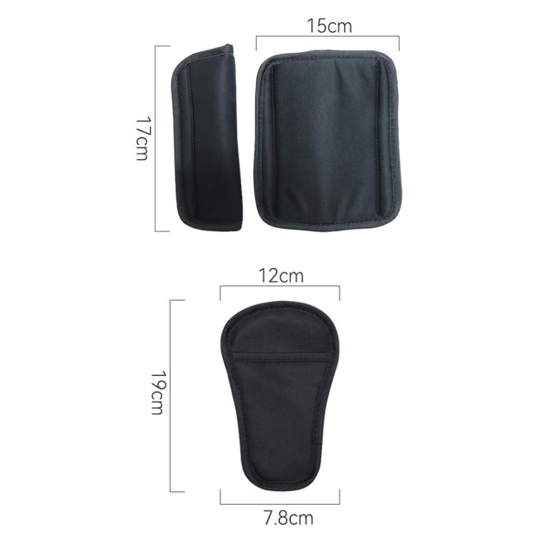 Baby Stroller Seat Belt Shoulder Guard, Color: Black Nylon Patch