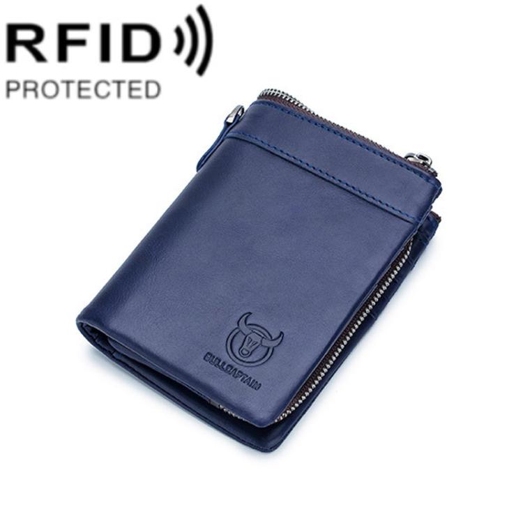 BULL CAPTAIN 050 RFID Anti-theft Top Layer Multi-Slot Wallet with Detachable Coin Purse