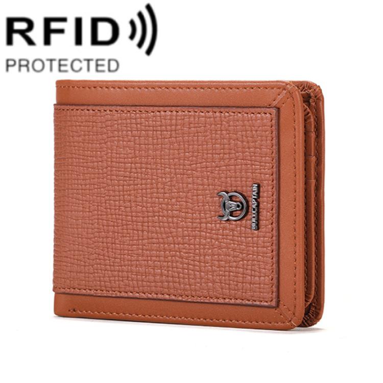 BULL CAPTAIN 07 RFID Anti-theft Top-layer Cowhide Multiple Card Slots Wallet