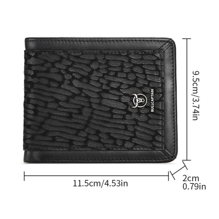 BULL CAPTAIN 07 RFID Anti-theft Top-layer Cowhide Multiple Card Slots Wallet