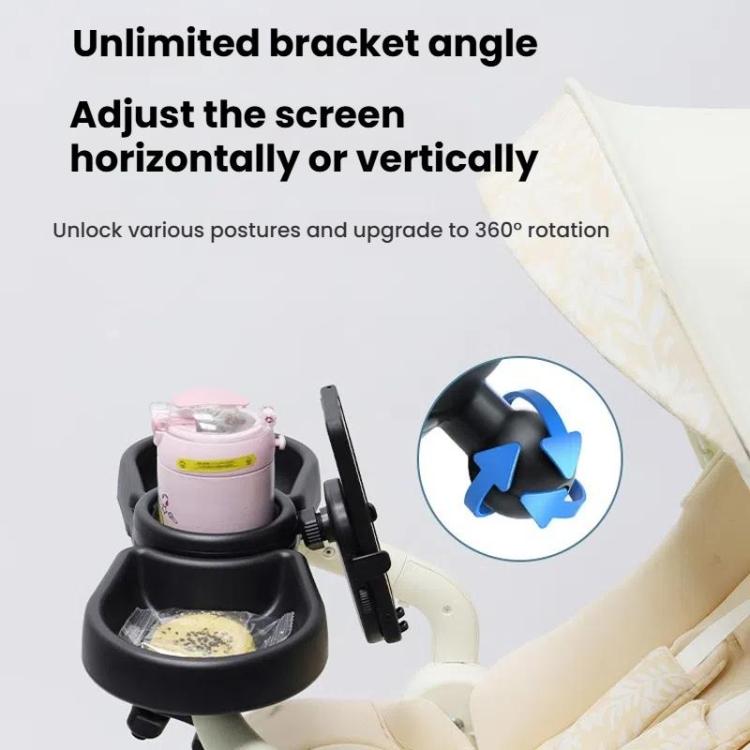 Universal Baby Stroller With Dining Tray And Storage Rack - 4 in 1