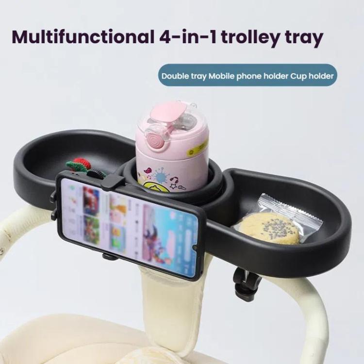 Universal Baby Stroller With Dining Tray And Storage Rack - 4 in 1