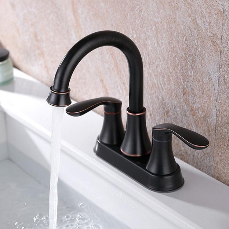 Dual Handle Two-Hole Bathroom Sink Faucet for Undermount Basin Separate Hot/Cold Water Controls, Spec: ORB-YH047