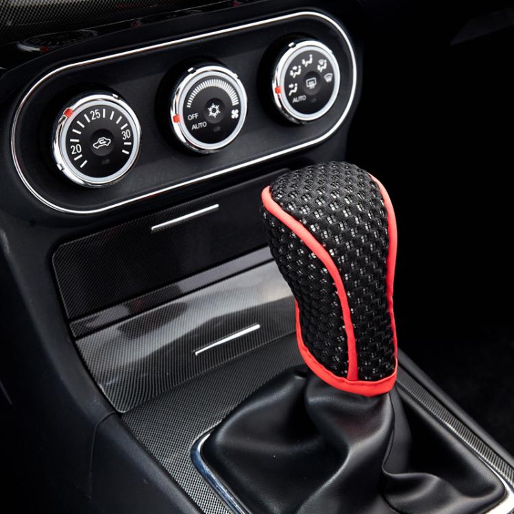 Universal Car Gearshift Cover Interior Accessories, Color: Manual Transmission Black Red