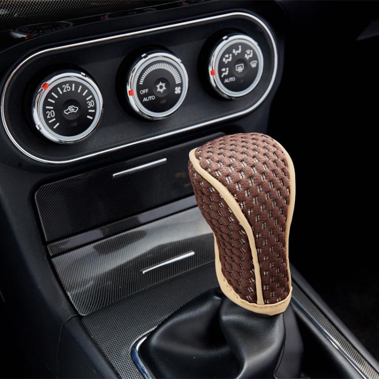 Universal Car Gearshift Cover Interior Accessories, Color: Manual Transmission Coffee Beige