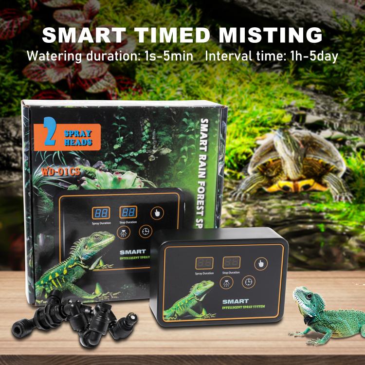 Smart Timer Misting System Kit For Reptile Terrariums Automatic Rainforest Habitat Sprayer UK Plug