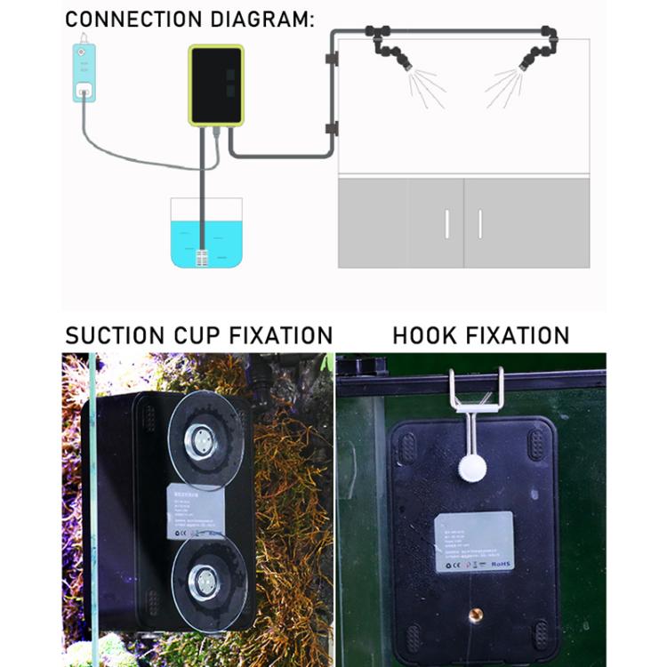 Smart Timer Misting System Kit For Reptile Terrariums Automatic Rainforest Habitat Sprayer EU Plug