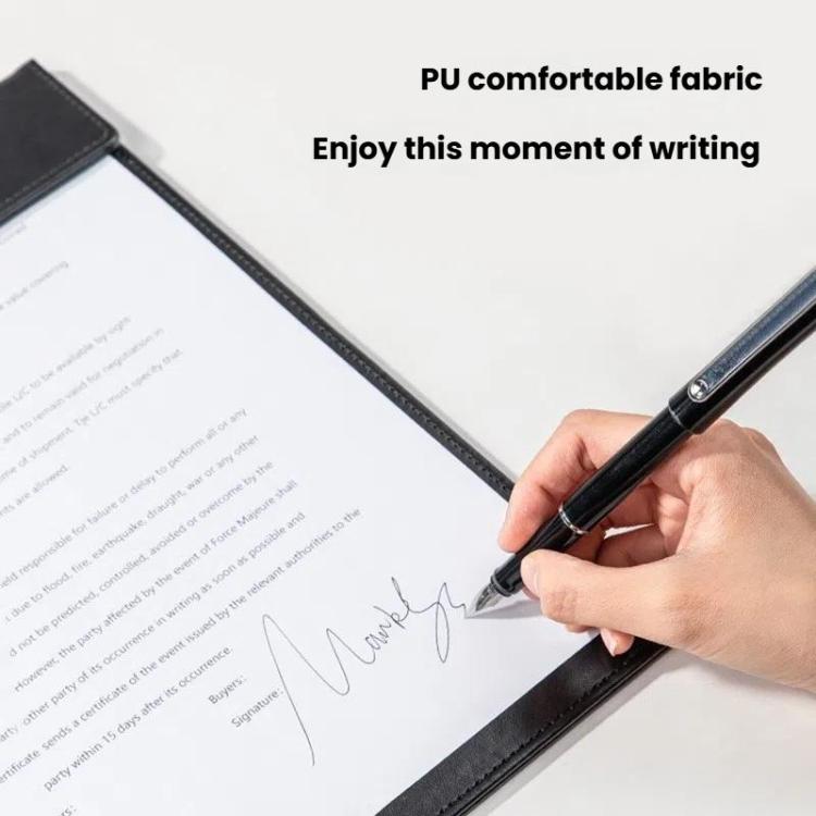 Deli  64506 A4 PU Magnetic Clipboard Writing Board File Folder for Office, Hotel, Meetings, Signing Documents