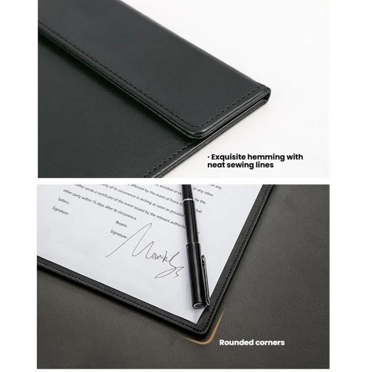 Deli  64506 A4 PU Magnetic Clipboard Writing Board File Folder for Office, Hotel, Meetings, Signing Documents