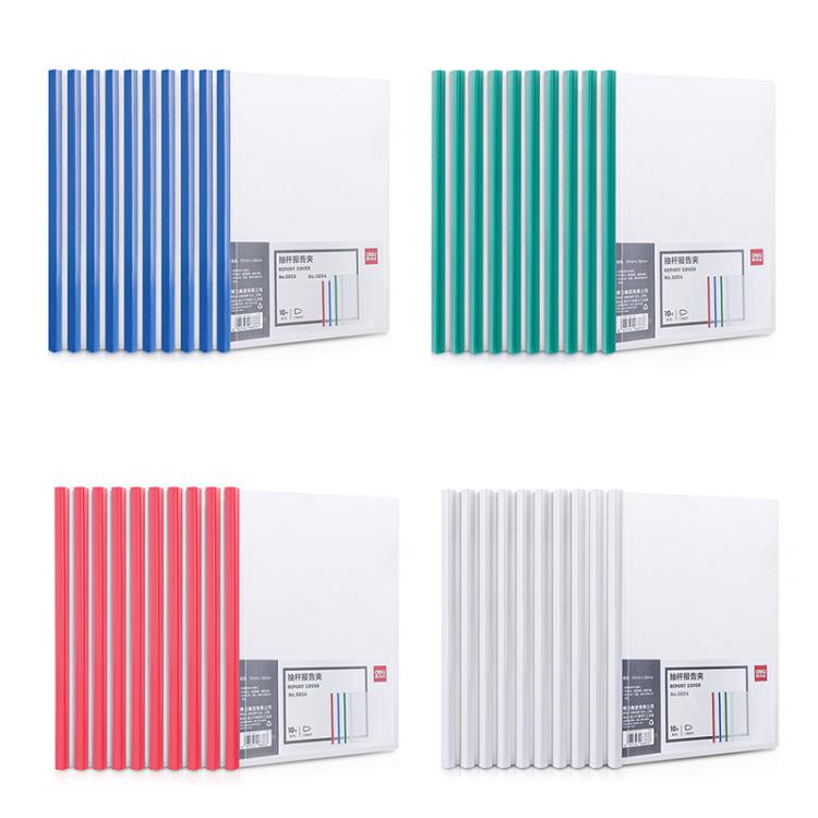 Deli 10pcs /Pack 5854 A4 Lever Arch File Binder With 9mm Spine Width - Holds Up To 80 Sheets - Random Color