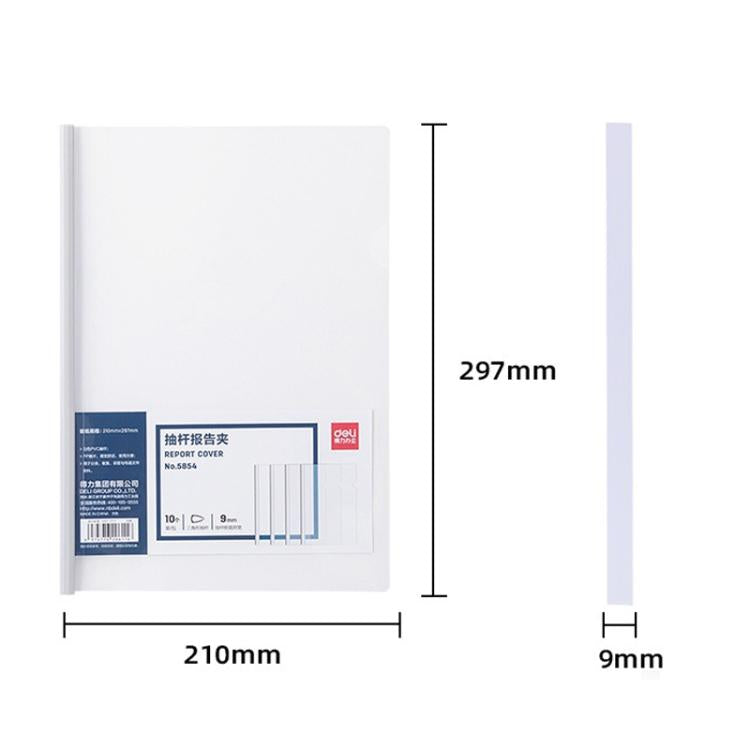 Deli 10pcs /Pack 5854 A4 Lever Arch File Binder With 9mm Spine Width - Holds Up To 80 Sheets - Random Color
