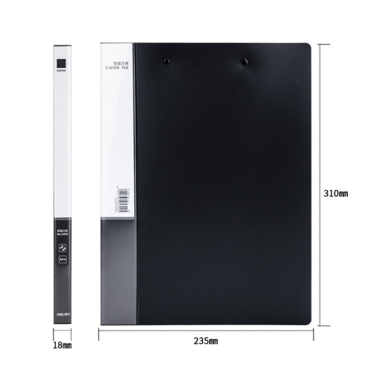 Deli 5302 A4 Lever Arch File Folder with Dual Metal Clips 18mm Spine