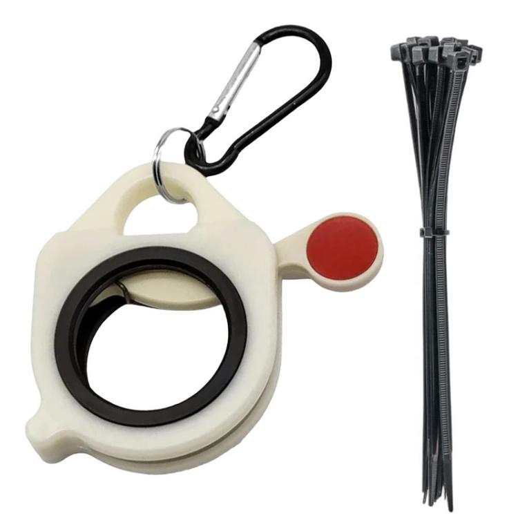 Night Light Tie Organizer Portable Hardware Tool Storage Device, Specification: White Organizer+10 Black Ties