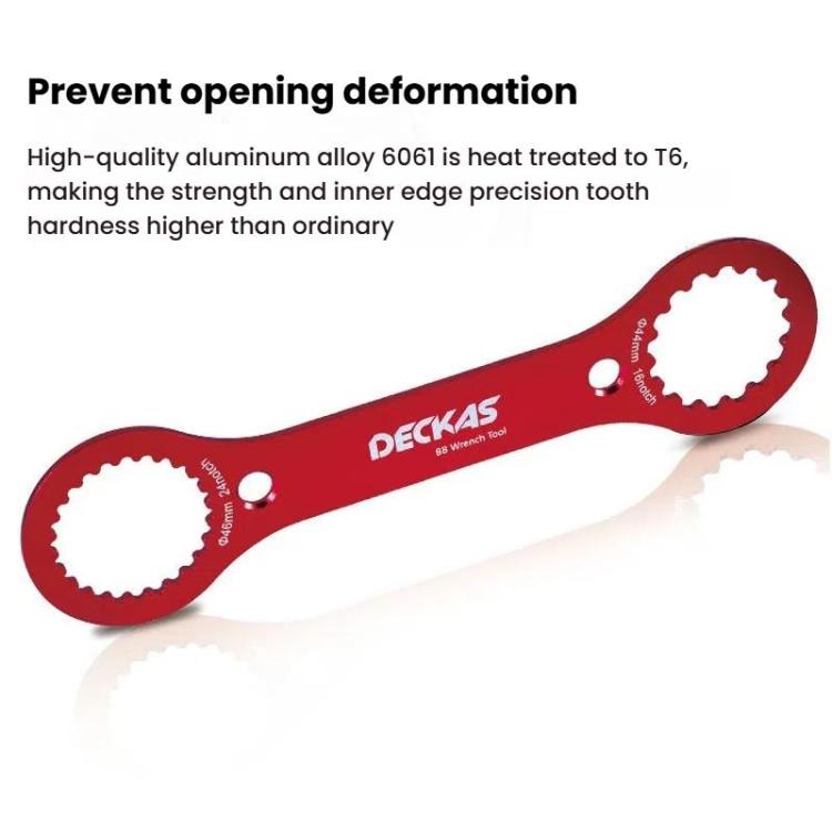 DECKAS DW-018 Aluminum Center Wrench Tool For DUB/TL-FC32/25/24 Multi-Function BB Wrench - Red