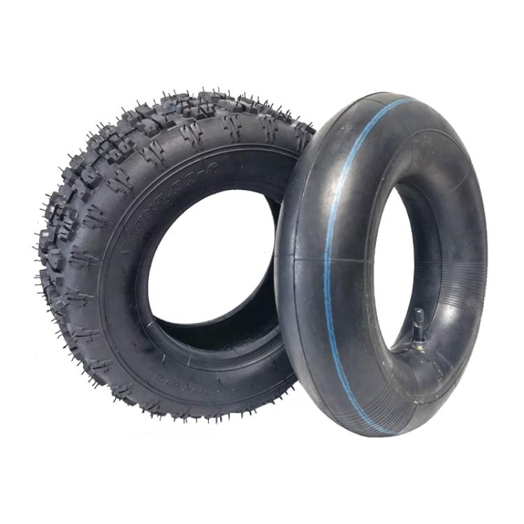 13 x 5.00-6 Beach Bike Thickened Anti-Skid Tire Accessories, Style: Curved Nozzle Inner And Outer Tire