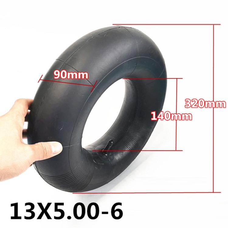13 x 5.00-6 Beach Bike Thickened Anti-Skid Tire Accessories, Style: Curved Nozzle Inner Tire