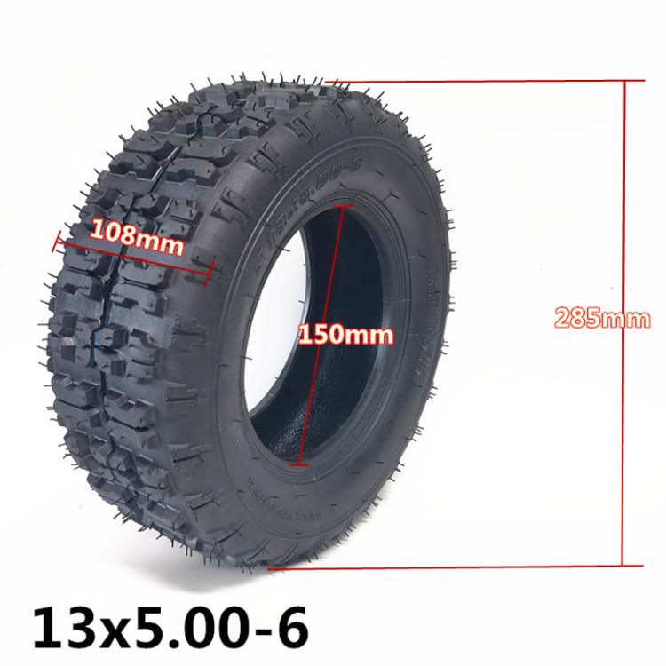 13 x 5.00-6 Beach Bike Thickened Anti-Skid Tire Accessories, Style: Curved Nozzle Inner Tire