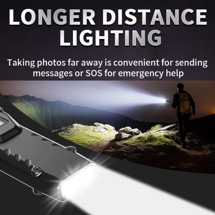 Mini Portable Self-Defense Three-Light Source Flashlight With Pen Clip - DT007