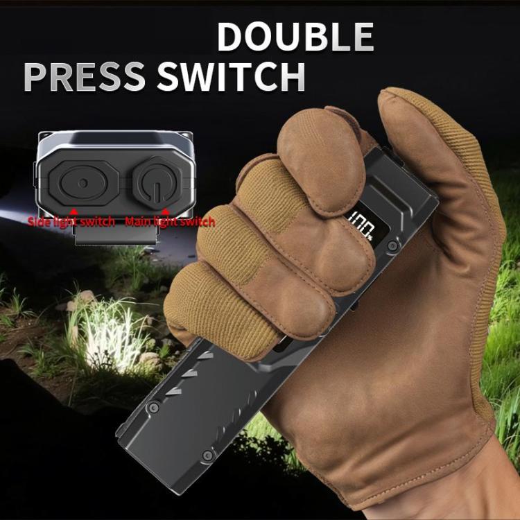 Mini Portable Self-Defense Three-Light Source Flashlight With Pen Clip - DT007