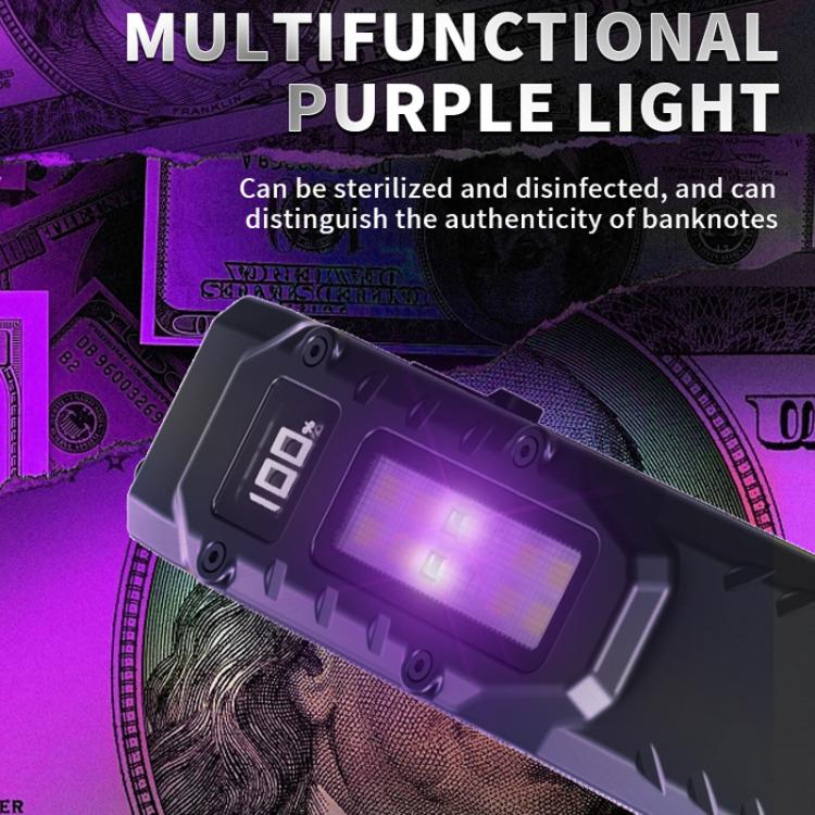 Mini Portable Self-Defense Three-Light Source Flashlight With Pen Clip - DT007