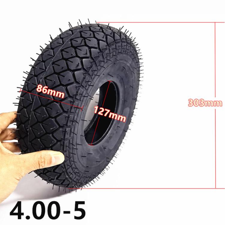 4.00-5 Electrical Bike 12inch Elderly Scooter Pneumatic Tire Accessories, Style: Outer Tire