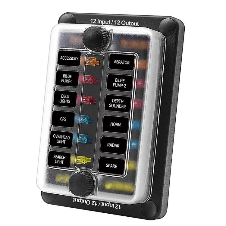 One In And One Out 12-Way Fuse Box LED Indicator With Sticker - ZH-1704B2