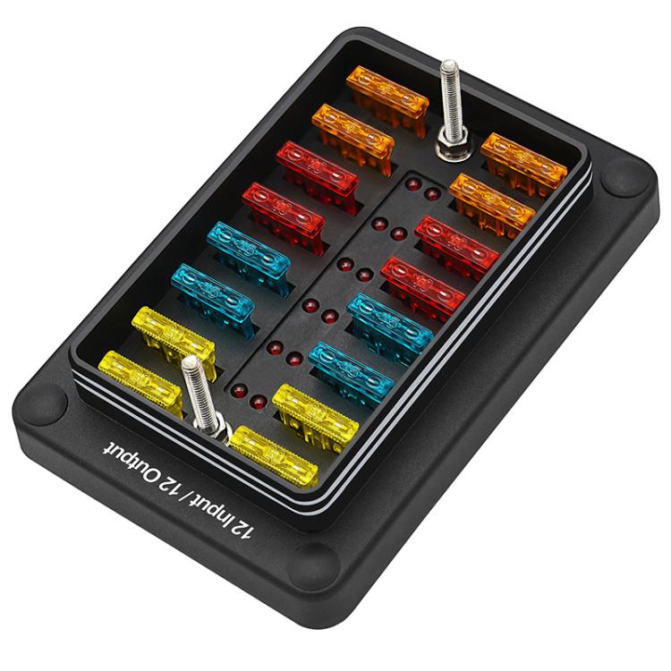 One In And One Out 12-Way Fuse Box LED Indicator With Sticker - ZH-1704B2