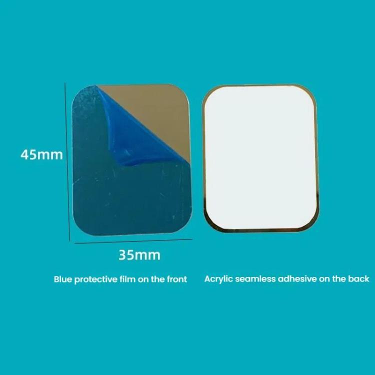 2pcs /Pack Adhesive Iron Sheet Metal Plate Sticker For Magnet Phone Holder Magnetic Cabinet Lights 35 x 45 x 0.3mm