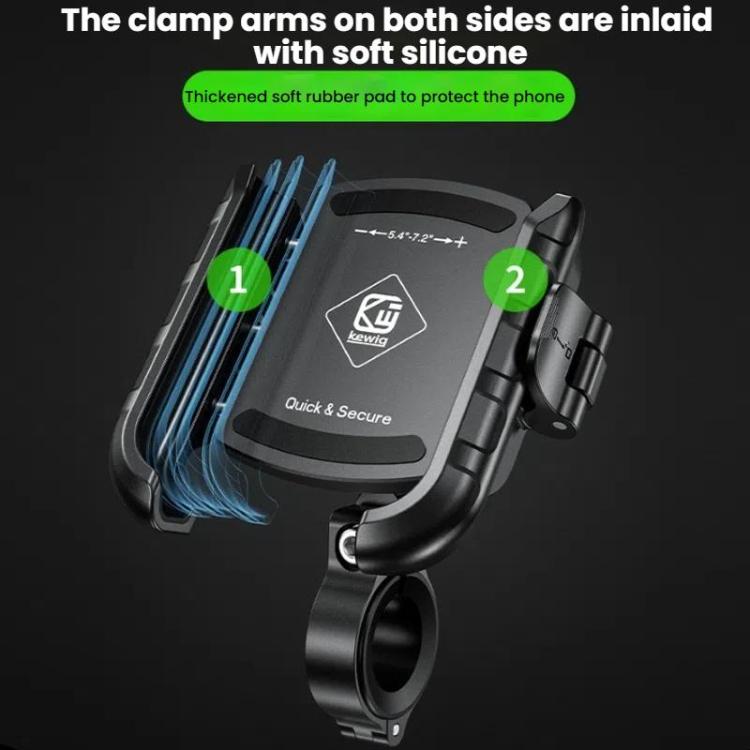 Kewig Motorcycle Bicycle Non-Blocking Mobile Phone Camera Navigation Bracket